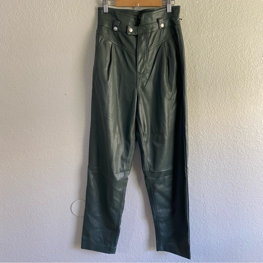 NEW BlankNYC AS YOU SAID PANT Faux Leather Green Pants